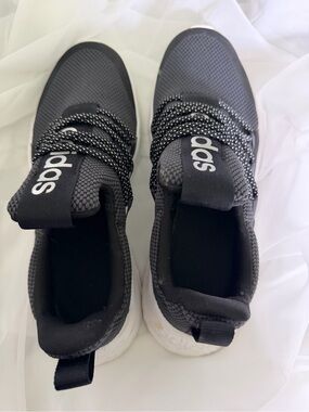 adidas Black and White Knit Trainer Sneakers